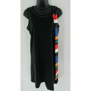 Girl's J Crew CREWCUTS Black Striped Bow Tie Dress, Size 16